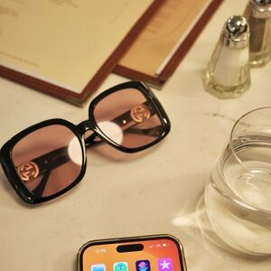 Gucci Sunglasses with Gold Interlocking Logo